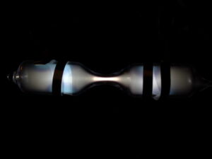 Oxygen gas micro spectrum discharge tube 80mm - NEW