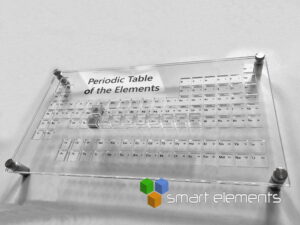 Periodic Table of Elements Acrylic case for density cubes incl. 10 container boxes