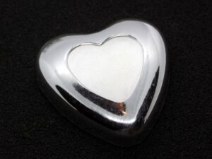 Silver heart 50 g. 99.99% pure silver