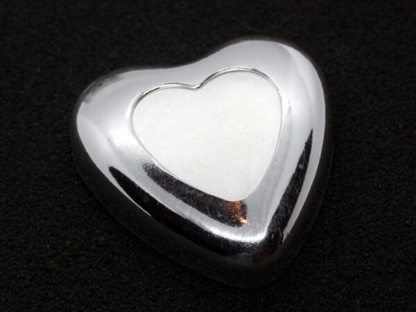 Silver heart 50 g. 99.99% pure silver