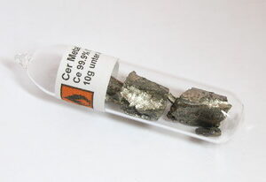 10g Cerium Metal 99.9% in Ampoule under Argon