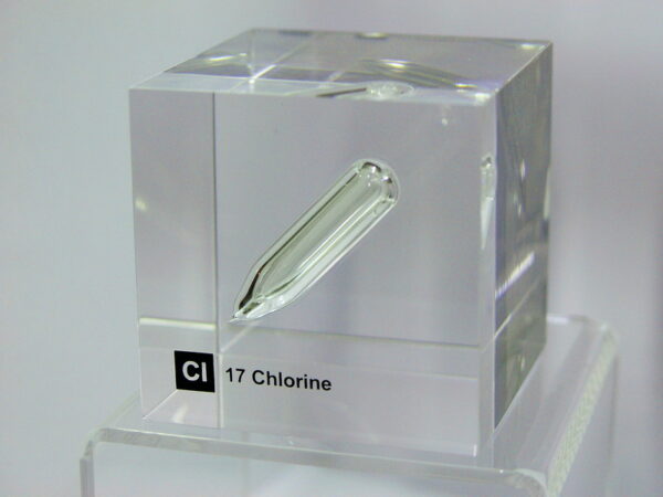Acrylic Element cube - Chlorine (gas) Cl - 50mm - Image 2