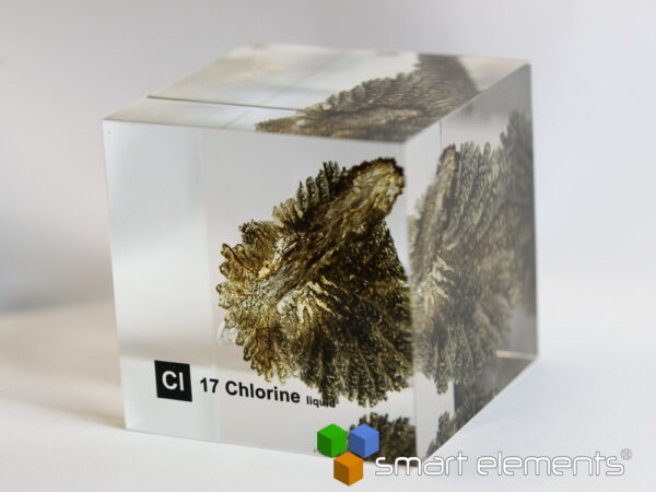 Captured Explosion - Acrylic Cube Chlorine (liquified) Cl - 50mm – Bild 2