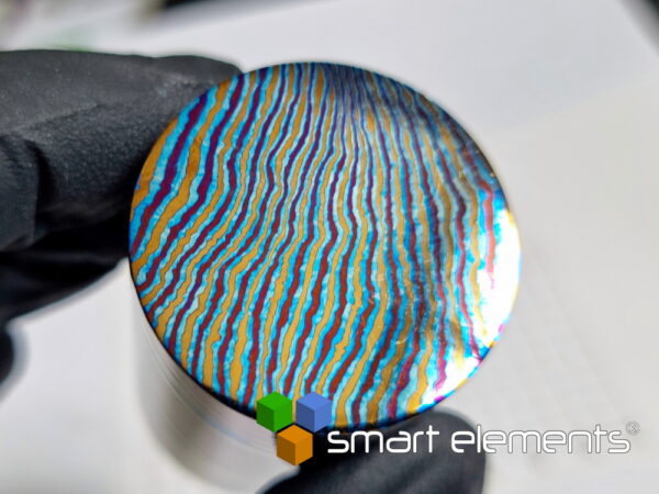 Damast titanium rod ⌀ 35x55mm - 240 grams - Image 2