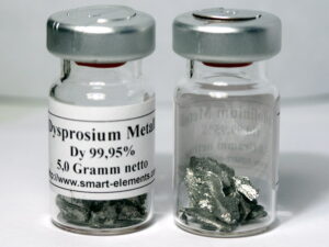 High purity Dysprosium Metal pieces 99,95% purity - 5 grams