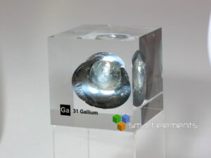 Acrylic Element cube - Gallium Ga - 50mm UNIQUE PIECE!