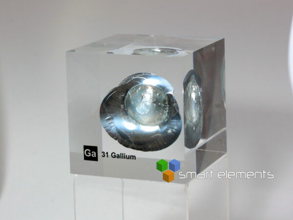 Acrylic Element cube - Gallium Ga - 50mm UNIQUE PIECE!
