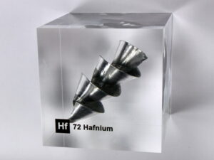 Acrylic Element cube - Hafnium Hf - 50mm