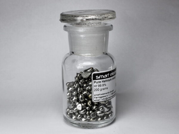 200 grams pure Hafnium metal melted pellets, purity 99.9%