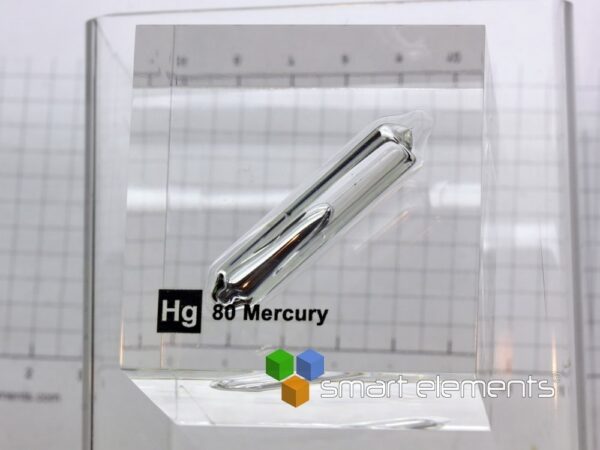 Acrylic Element cube - Mercury Hg - 50mm - Image 2