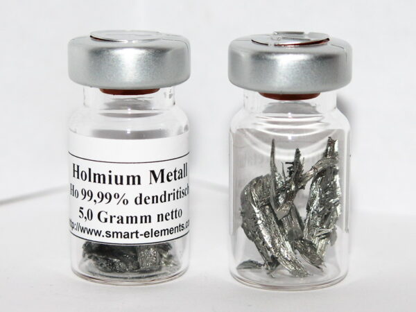 5g High purity Holmium Metal crystals sealed vial under Argon