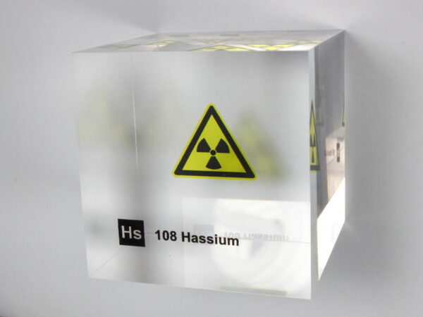 Acrylic Element cube - Hassium Hs - 50mm