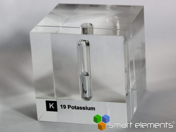 Acrylic Element cube - Potassium K - 50mm 1 gram