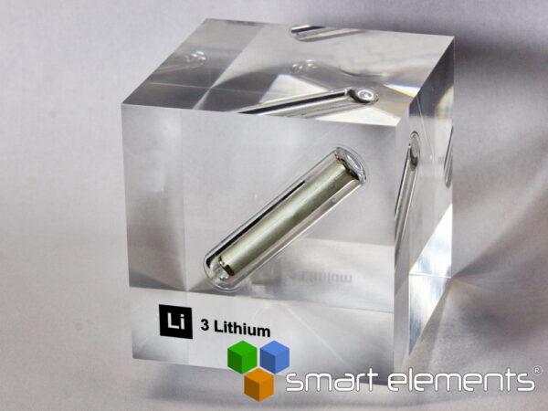 Acrylic Element cube - Lithium Li rod - 50mm