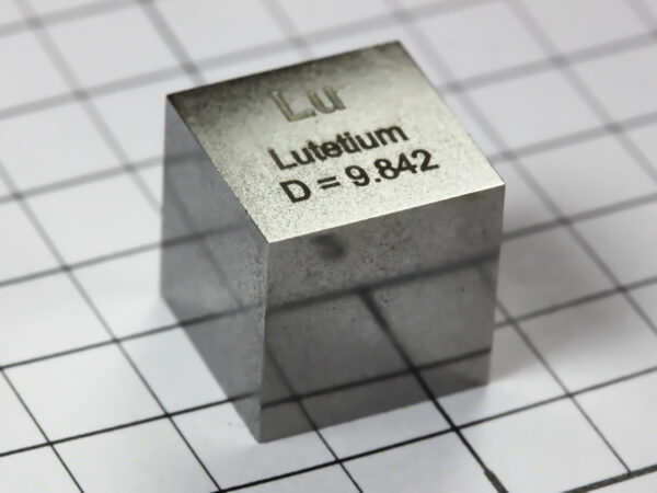 Lutetium precision density cube 10mm - 9.84g
