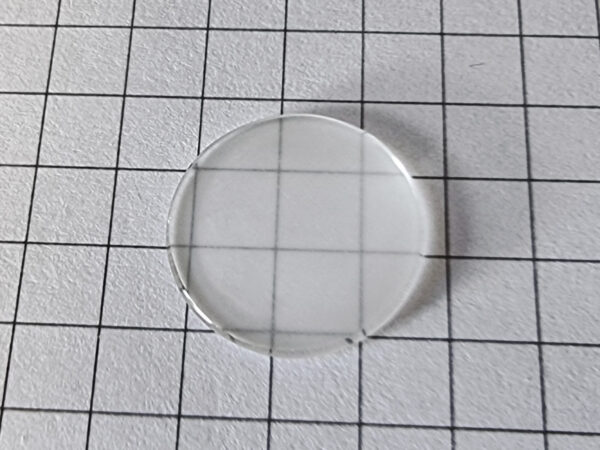 Thulium 3+ doped Zinc barium phosphate glass disc - Image 2