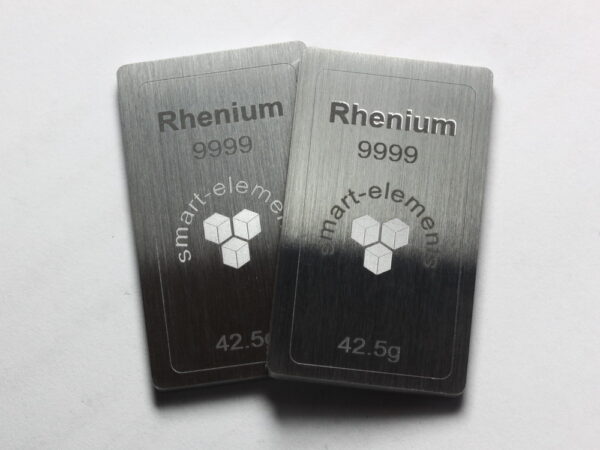 RHENIUM metal bullion bar 99.99% purity - 44.26g – Bild 2