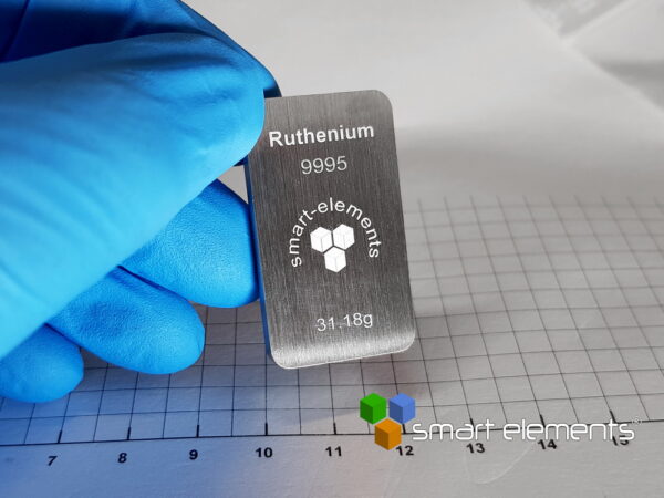 RUTHENIUM metal bullion bar - ingot - 30.5 - 31g