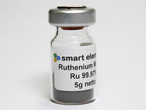 Fine ruthenium metal powder, 99.97% purity -  5 grams