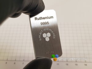 RUTHENIUM metal bullion bar - ingot - 32.5 grams