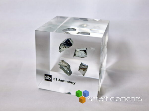 Acrylic Element cube - Antimony Sb - 50mm - Image 2