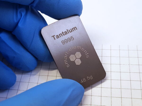 Tantalum metal bullion bar - ingot - 46.62g