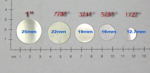 Tantalum metal discs ? 3/4 inch x 0.5mm - 99.95% - 10 pieces
