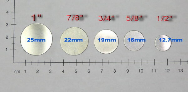 Tantalum metal discs ? 3/4 inch x 0.5mm - 99.95% - 10 pieces