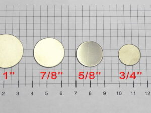 4 pcs. Titanium discs ? 3/4 inch x 0.8mm - 99.7% purity