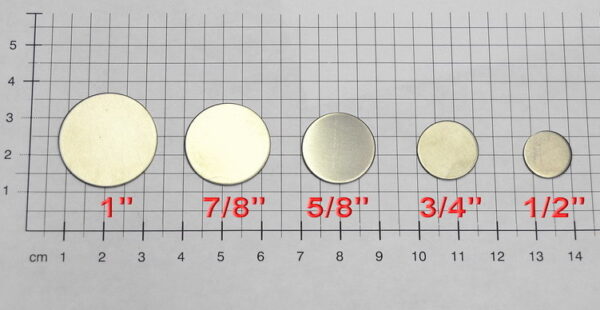 Titanium disc  Ø 1/2 inch x 0.8mm - 99.7% purity