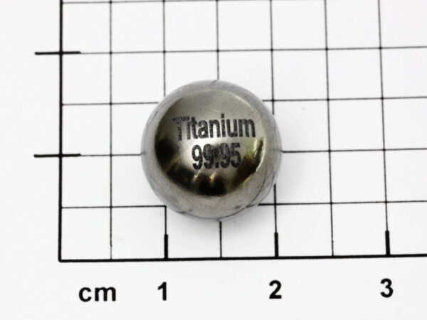 Titanium sphere 99.95% purity - Ø1/2 inch -