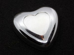 Silver heart 50 g. 99.99% pure silver