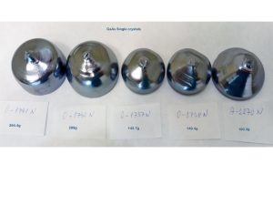 Gallium Arsenide single crystals 149 - 289 grams 99.999% purity undoped - NEW!