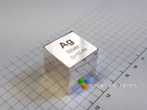 Silver - large precision density cube 10 cm3 - 104.9g