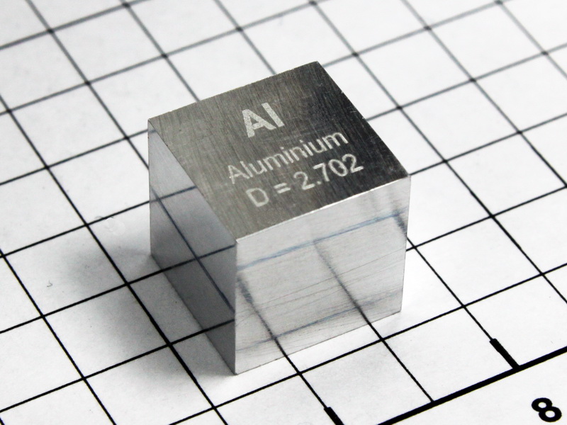 Aluminum precision density cube 10mm - 2.70g