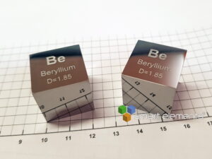 Big Beryllium - polished precision density cube 10cm3 - 18.50g
