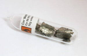 10g Cerium Metal 99.9% in Ampoule under Argon