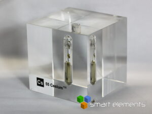 Acrylic Element cube - Cesium metal Cs - 50mm