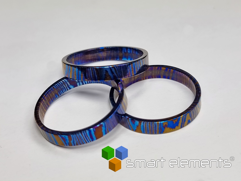 Damast Titanium Ring Mokume-Gane Ring - Image 3