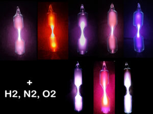 Noble gases complete set + H2 N2 O2 in ampoules TESLA version