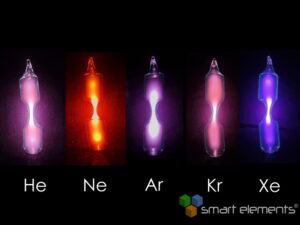 Noble gases complete set in ampoules TESLA version