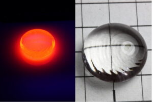 Europium 3+ doped fluorescent glass bead NEW!