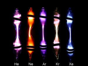 Micro spectrum discharge tube set 80mm - He Ne Ar Kr Xe NEW!