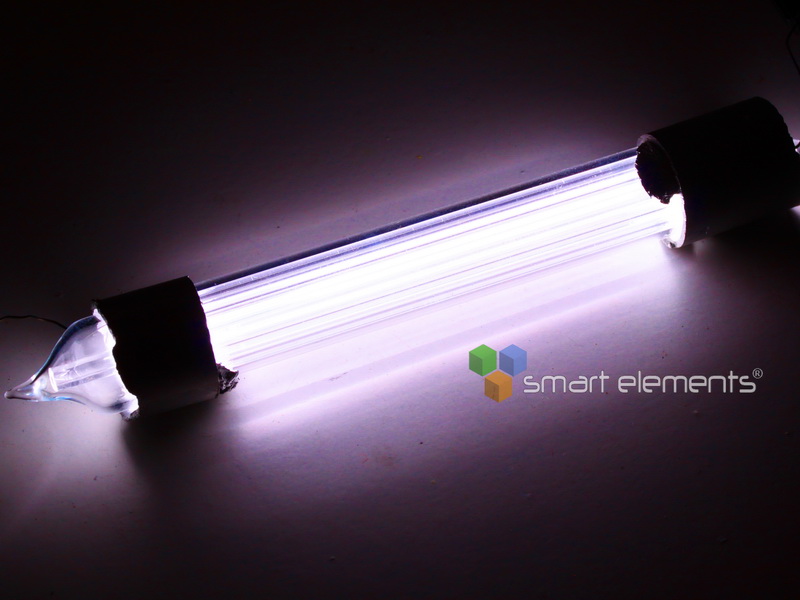 Super bright Helium spectrum discharge tube 100mm - NEW