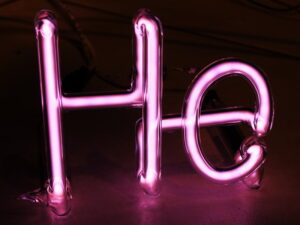 Helium Element Symbol discharge tube 80x80mm
