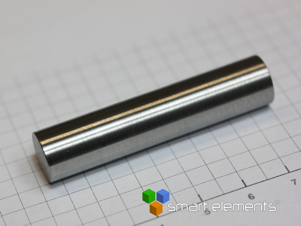High purity hafnium metal rod >50mm length - 11.5mm diameter