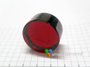 New Hafnium + Sulfur doped red borate glass ingot