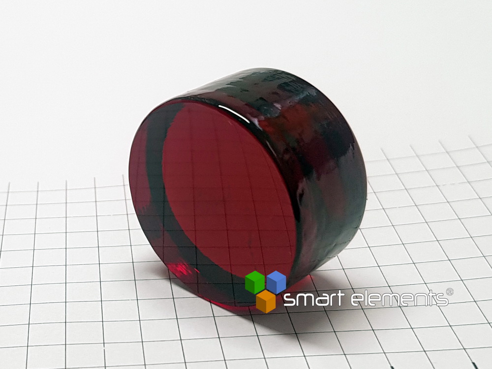 New Hafnium + Sulfur doped red borate glass ingot - Image 4