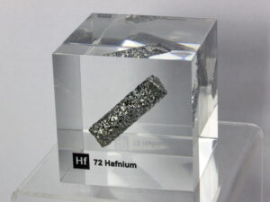 Acrylic Element cube - Hafnium Hf - 50mm