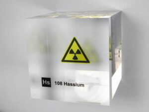 Acrylic Element cube - Hassium Hs - 50mm